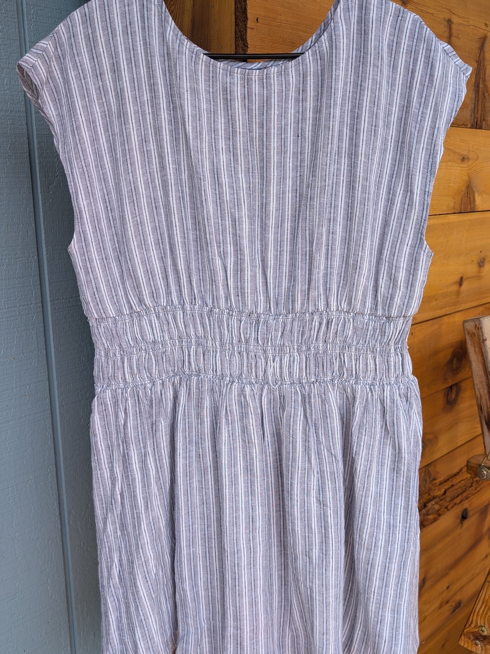 Old Navy Blue & White Striped Sleeveless Dress
